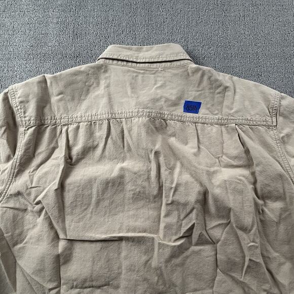 Carhartt Shirt Adult Extra Large Tan Brown Button Up Short Sleeve Workwear Men's - Picture 15 of 16